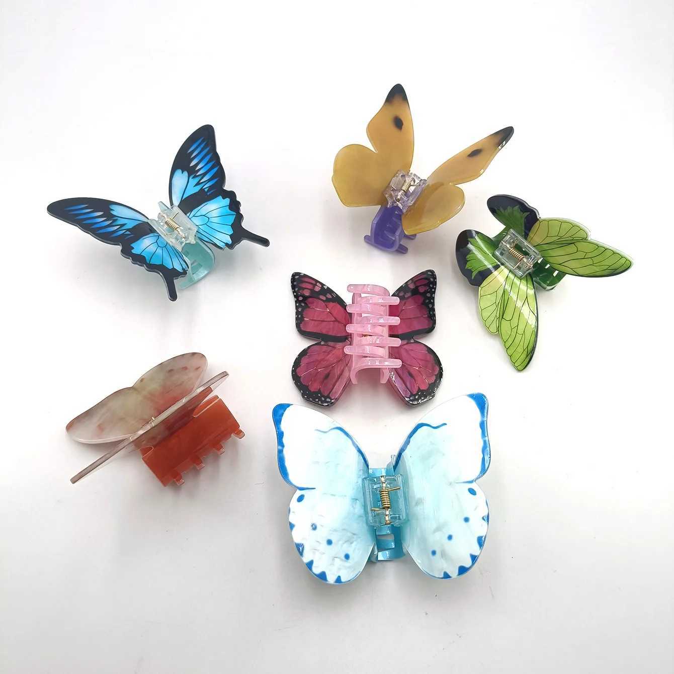 Big and Originality Butterfly Hair Claw Clips Colorful Claw Clips Accessories for Women Thin and Medium Hair styling accessoriesW254021