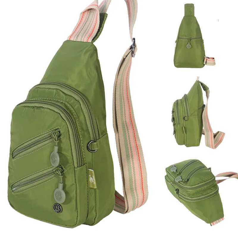 Multipocket Fashionable Womens Crossbody Bag Largecapacity Chest Bag Nylon Material Scratchresistant and Wearresistant Z251021