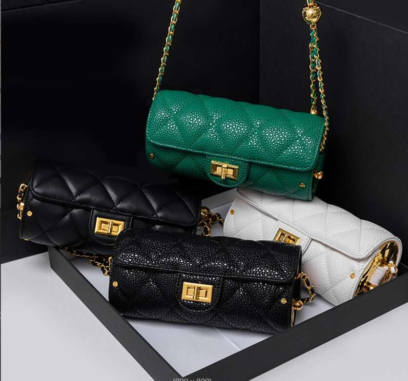 Hot Selling Babylon Fragrant Wind Lingge Chain Small Golden Ball Cylinder Simple Camellia Single Shoulder Crossbody Bag Designer Bags Give away a free