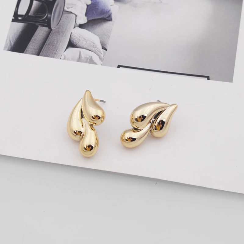 Threelayers Teardrops Small Stud Earrings for Women Gold Color Silver Color Metal Water Drop Stylish Cool Stuff brincos J251021