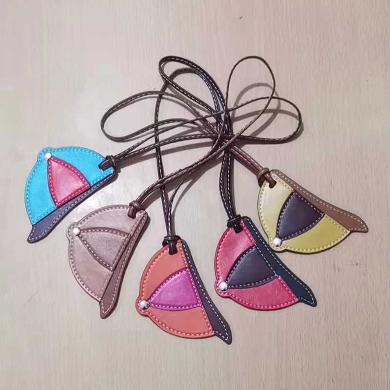 Classic Fashion Cute PU Leather Hat Shape Pendant Girl Bag Charm Accessories Women Handbag Key chain W251021