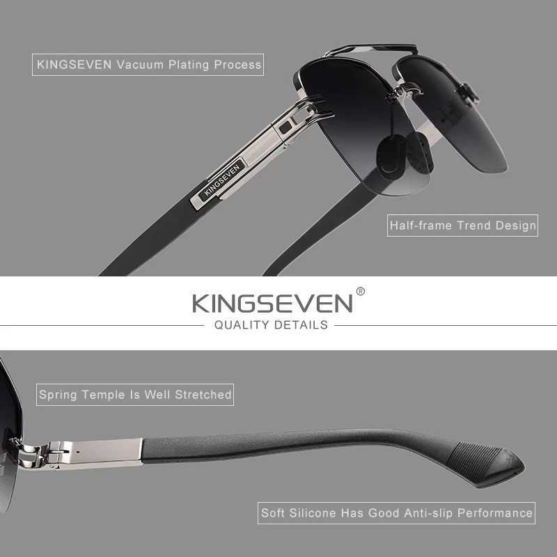 Kingseven Lightweight and Stylish Unisex Sunglasses Adding Charm and Elegance to Your Summer Classic Design Perfect for Pairing with Any Outfit J25111