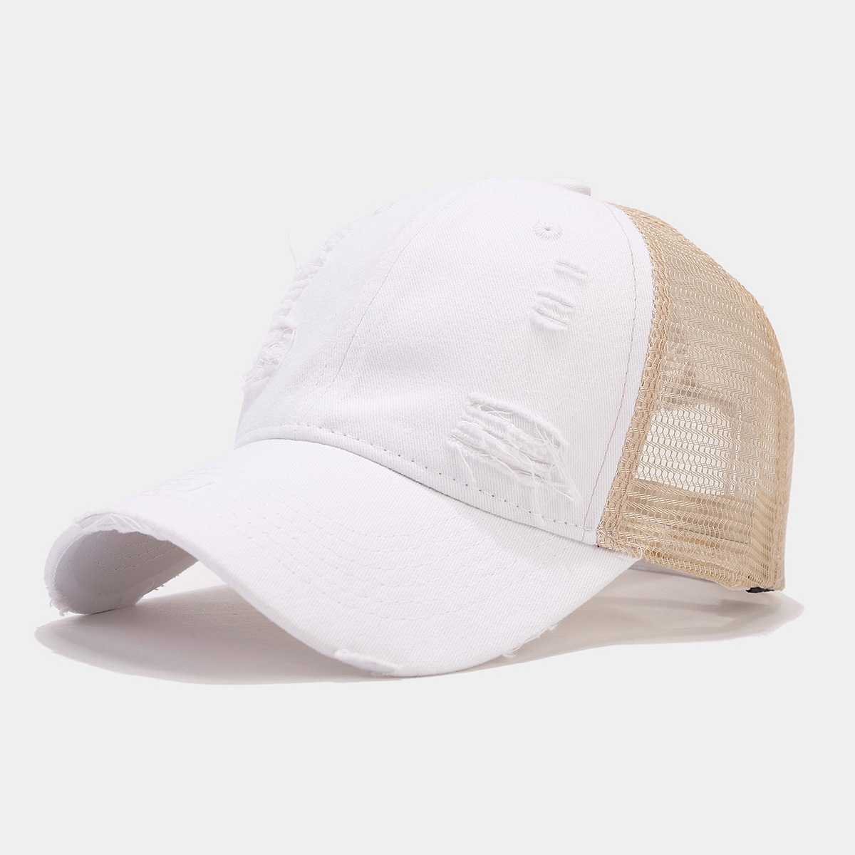 Summer Fashion Outdoor Golf Sports Baseball Cap Distressed Fashion Breathable Versatile Duckbill Cap Couple Cap H251020