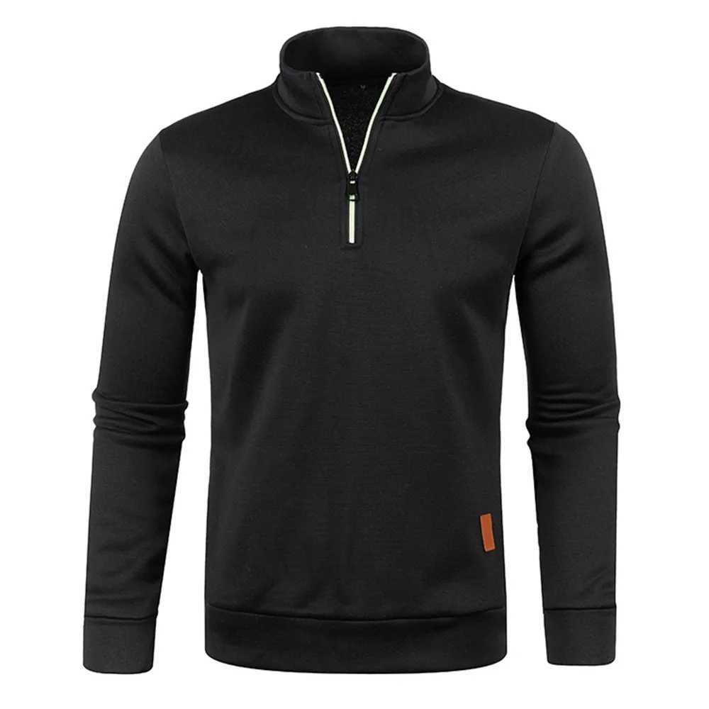 Mens Sweatshirts Half Zipper Pullover Male Long Sleeve Flleece Sweater Standcollar Snowflakes Hoodies Men Clothes W251021