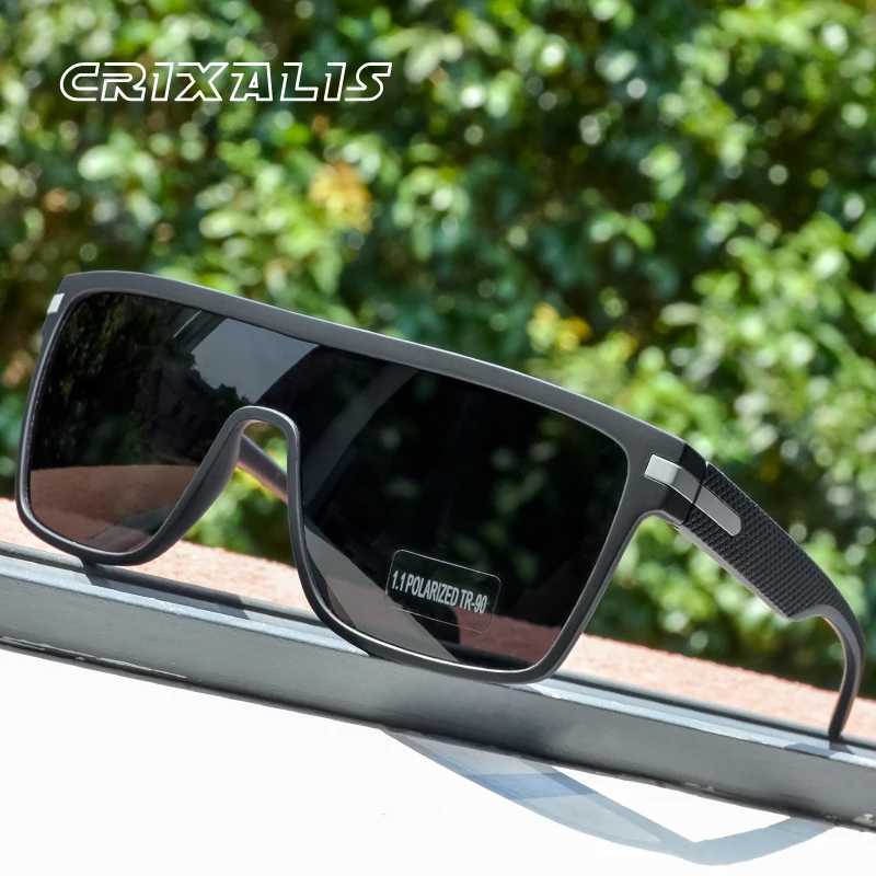 CRIXALIS Fashion Polarized Sunglasses For Men Square Oversized Anti Glare Driver Mirror Sun Glasses Women UV400 Goggles Male J251114