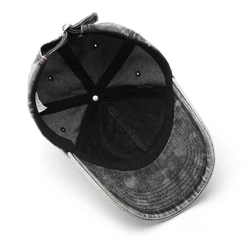 Style Personality Women Spring Autumn Solid Color Ripped Washed Plain Duckbill Cap Outdoor Men Sun Protection Baseball Cap H251020