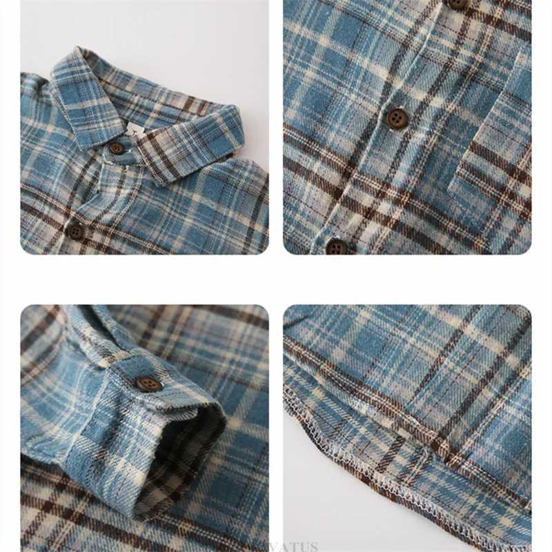 Casual Family Matching Outfit Plaid Shirt Parent and Child Matching Clothes Mom Daughter Blouse Family Look Costume Outerwear L251021JQ8L