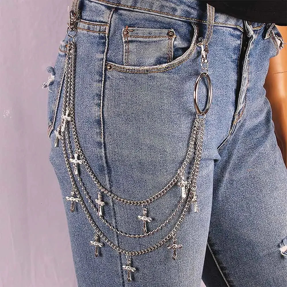 Star Pendant Metal Pants Chain Hiphop Punk Waist Link Hanging Chain Jewelry Accessories Jeans Pannts Chain Belts for Women Men 251021