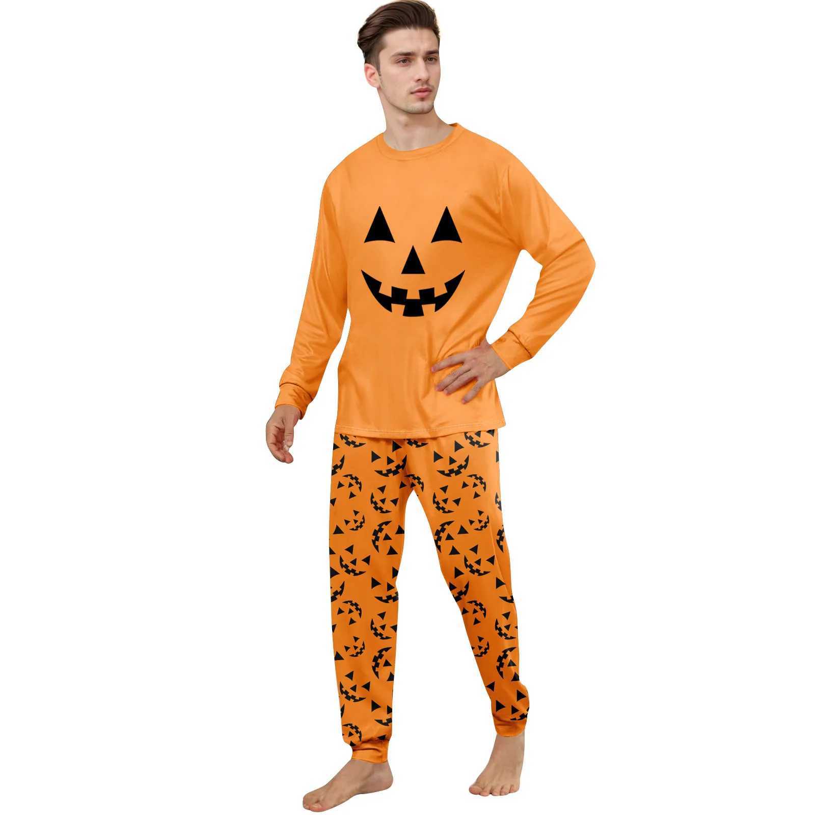 Halloween Family Pyjamas Mom Daughter Dad Son Matching Clothes Cute Soft Elk Print Clothing Set Baby Dog Romper Pajama Halloween L2510218ZJG