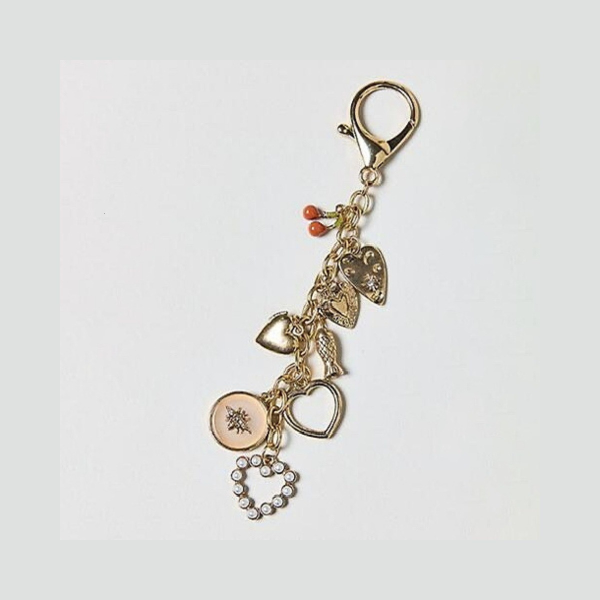 bag charms designer New Freepeople Fashion Personality Devil's Eye Metal Geometric Heart Pendant Woven Keychain key chain