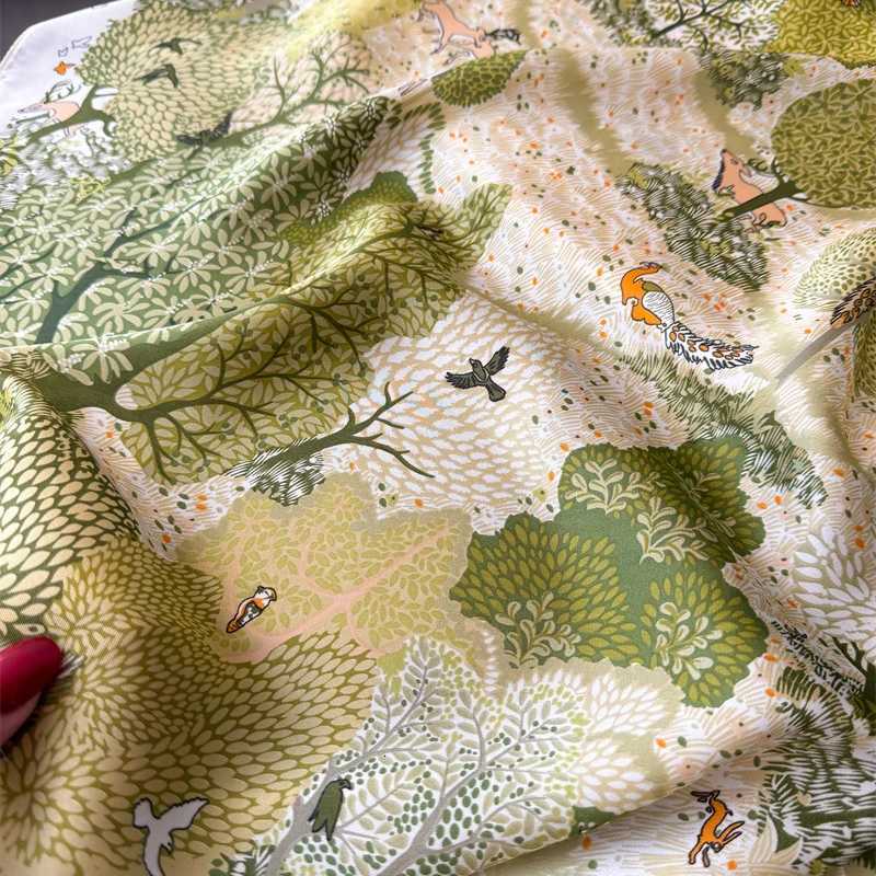 Luxury Brand Print 70cm Square Scarves Womens Silk Scarf Bandana Small Neckties Hairbands Foulard Shawl W251021