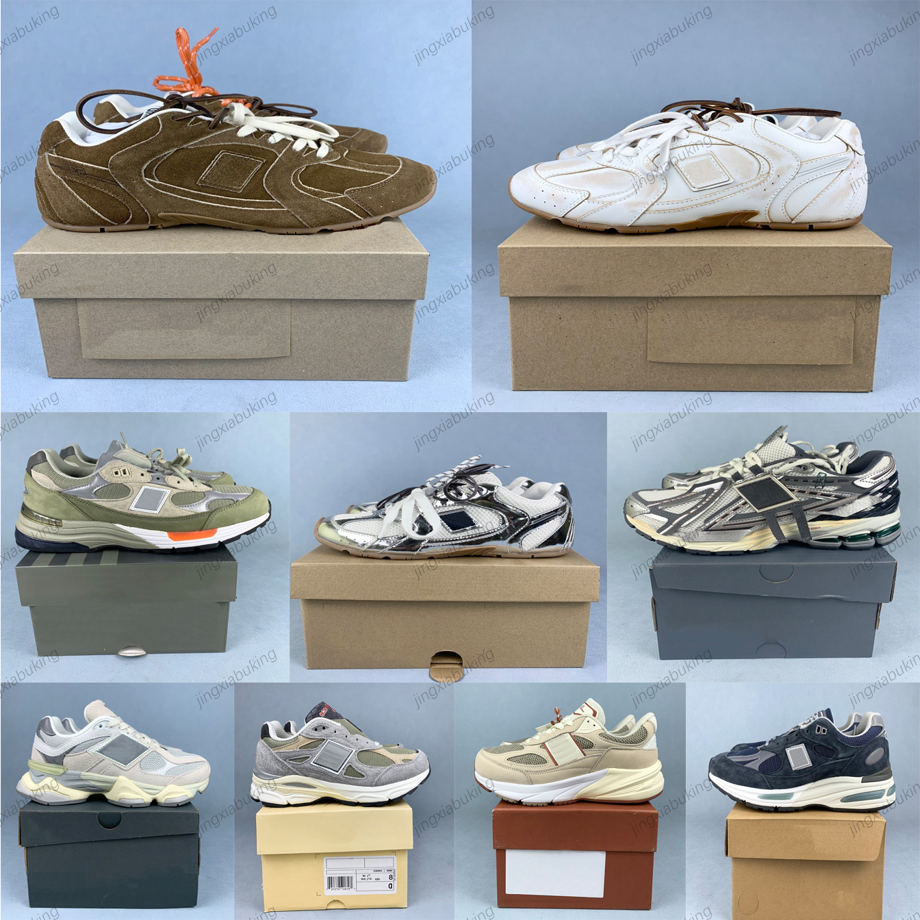 Designer Daily Outfit Running Shoes for Men Women Chaussures De Sport Suede Leather Black White Grey Blue Pink Green Men Trainers Outdoor Sneakers Size 36-45