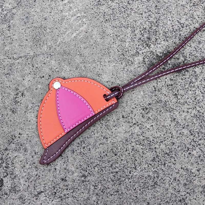 Classic Fashion Cute PU Leather Hat Shape Pendant Girl Bag Charm Accessories Women Handbag Key chain W251021