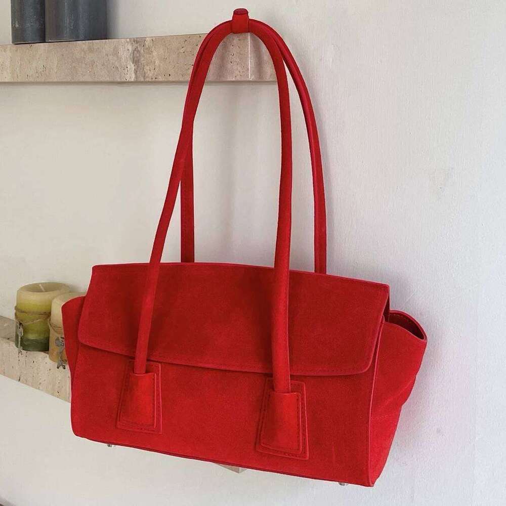 Suede Women's Armpit New Niche Design Frosted Cowhide Vintage High Quality Large Capacity Hand-Laundry Shoulder Bag 251021