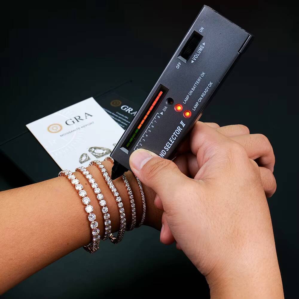 Men Women Hip Hop 2 3 4 5 6 mm 18k Rose Gold Plated Jewelry Gra Vvs Moissanite Diamond 925 Sterling Silver Tennis Chain Bracelet