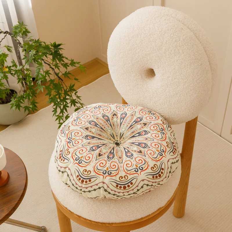 Bohemia Cotton Linen Chair Cushion Geometric Cotton And Hemp Round Chair Cushion Yoga Meditation Floor Mat Sofa Pillow Cushion X251021