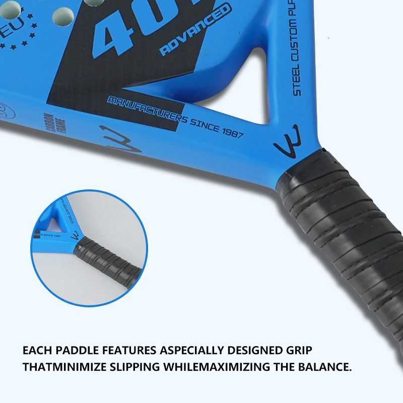 Padel Racket Luxury Series Teardrop Padel Flap Aerodynamics Custom Grip Technology Carbon with Black Eva Core Advanced W251021