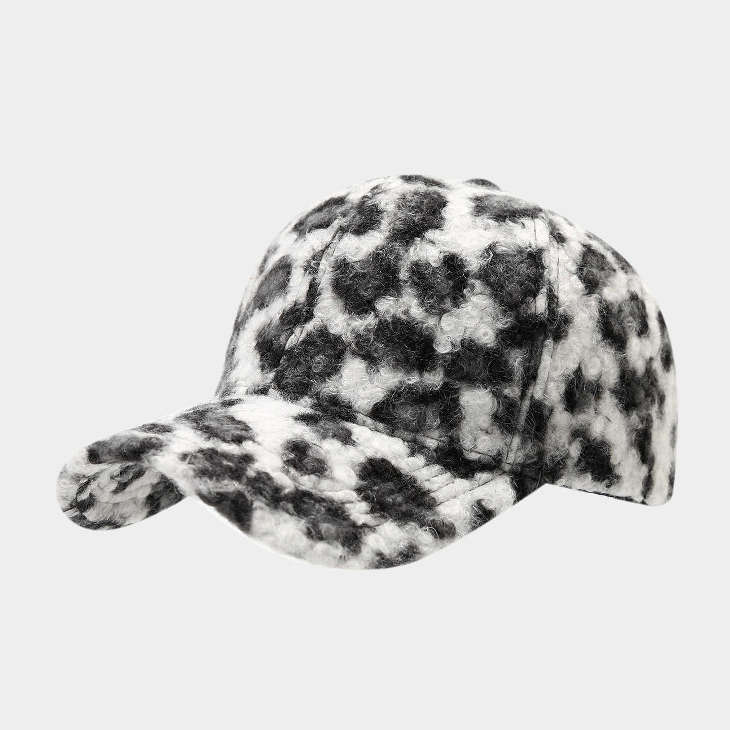 Autumn Winter New Hat Women Leopard Print Hard Top Baseball Cap Outdoor Warm Sun Protection Sunshade Cap Duckbill Cap H251020