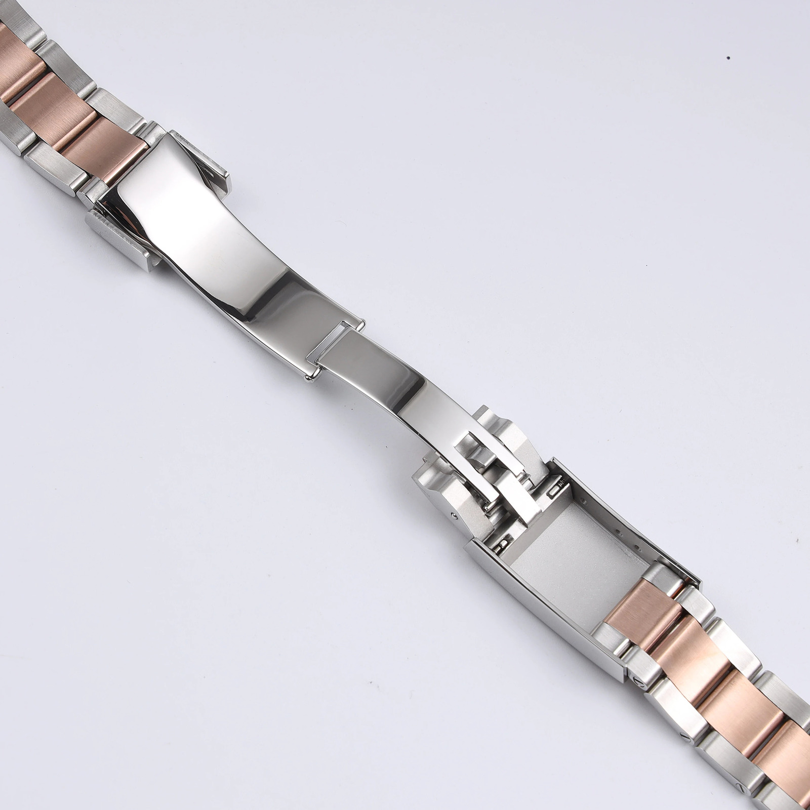 20 21mm silver gold black stainless steel watchband for Rolex Submariner GMT Daytona Metal Strap wrist bracelet deployment clasp 251016