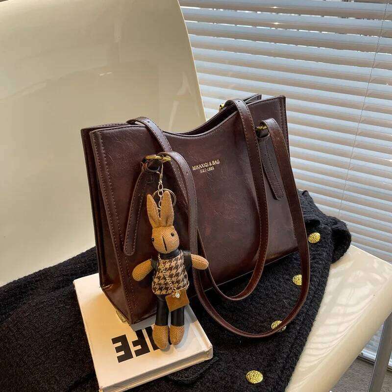 Large Capacity Women's Retro Versatile Simple Shoulder Tote Bag Soft 251021