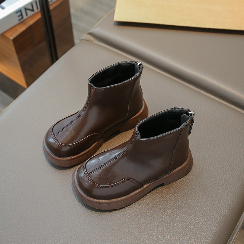 Kids Ankle Boots for Toddler Girls Winter Warm Back Zipper Kidszworld Fashion Children Boots Sizes 23- 36 K1183