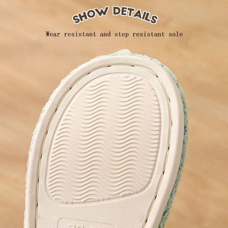 Womens Fashion Home Linen Couple Slippers Breathable Home Shoes Moisture Absorbing Anti slip Cotton Linen Slippers 251021