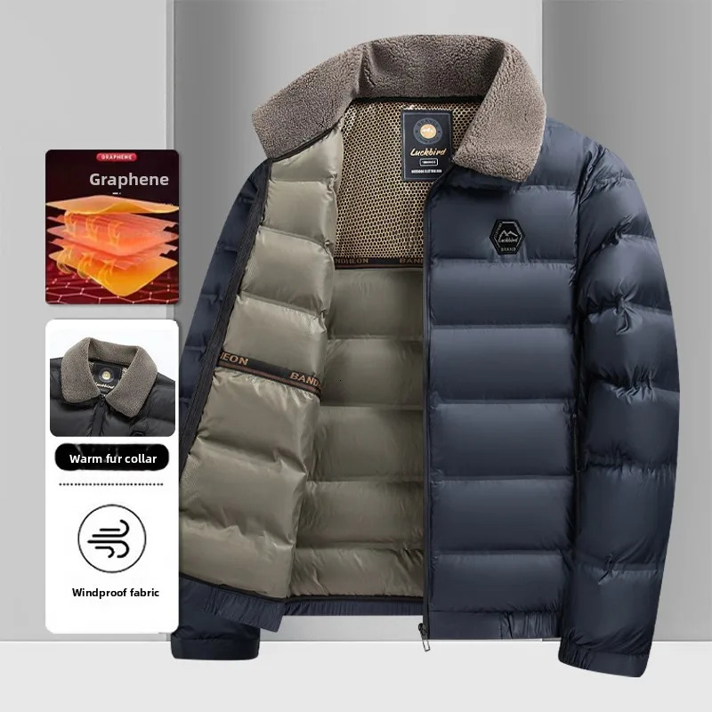 Top Grade Graphene Warmth Technology Mens Winter Parka Jacket Windbreaker Diamond Quilted Bubble Puffer Coats 251028CJ