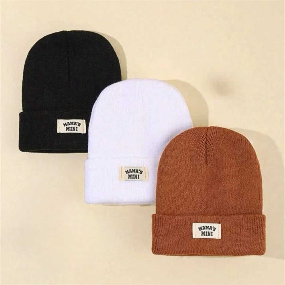 4Pcs New Kids Solid Color Warm Knitted Cap Children Autumn Winter Caps for Baby Boys Girls Brimless Hat Beanie J251021