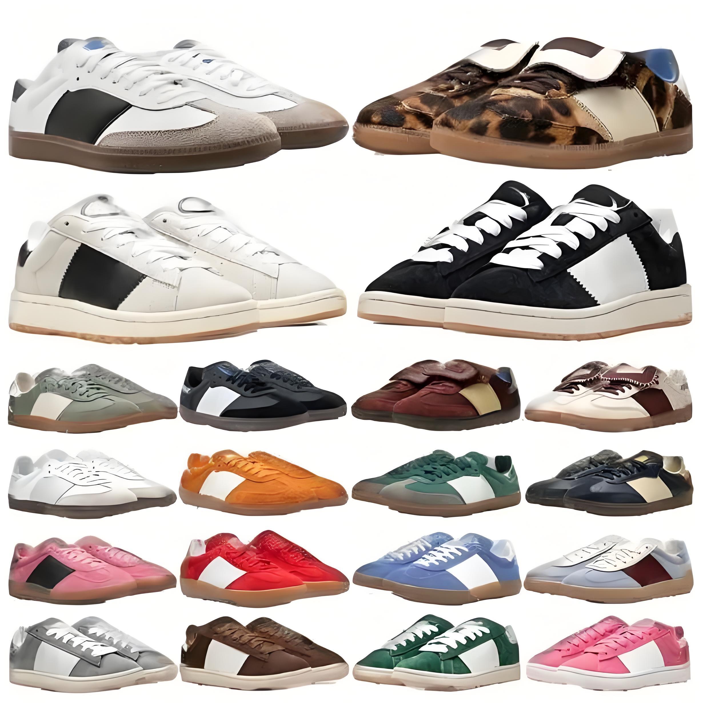 Designer shoes mens womens sneakers Navy Blue WhiteSilver Pink Brown Core Black Red Green Pony Leopard Shoe Sports Trainers Sneakers 36-45