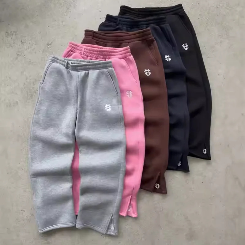 Streetwear Hoodie Sets Mens Y2K Straight Sweatpants Fashion Embroidery Suits Casual High Street Couple Training Suit 251021