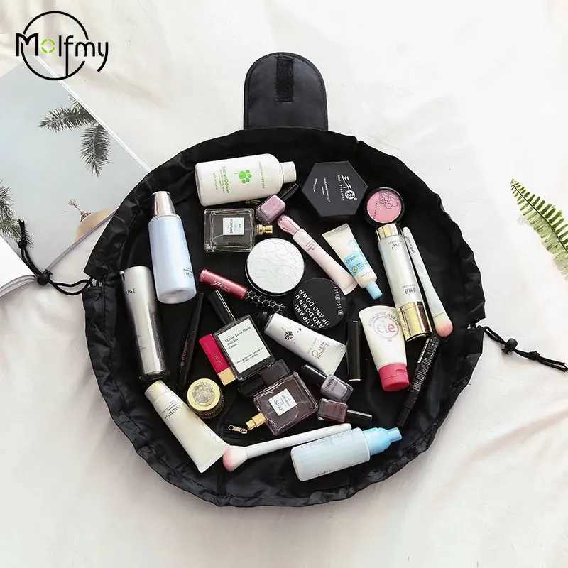 Drawstring Cosmetic Bag Travel Storage Pearl Makeup Bag Organizer Female Make Up Pouch Portable Waterproof Toiletry Beauty CaseW251021