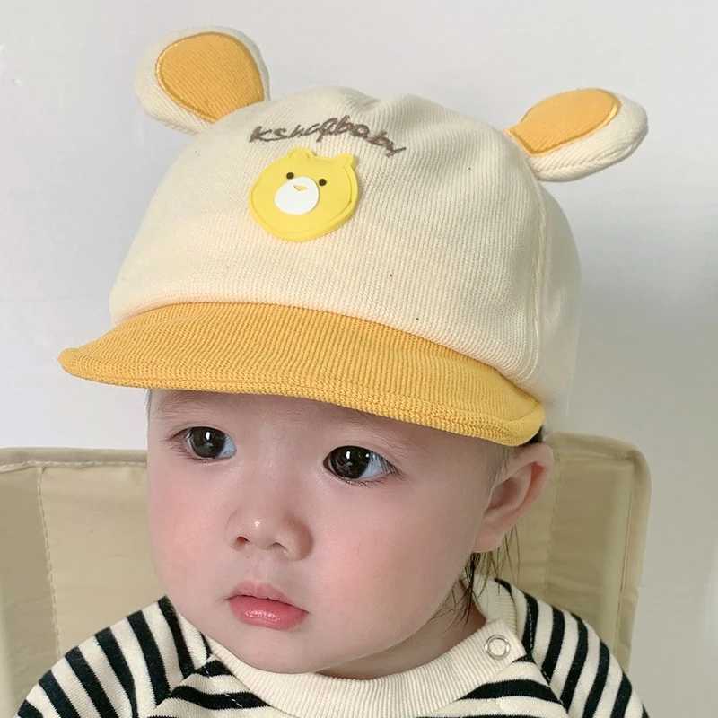 Cartoon Bear Baby Baseball Cap With Ears Cute Animal Sun Hat for Boys Girls Casual Infant Peaked Hat J251021