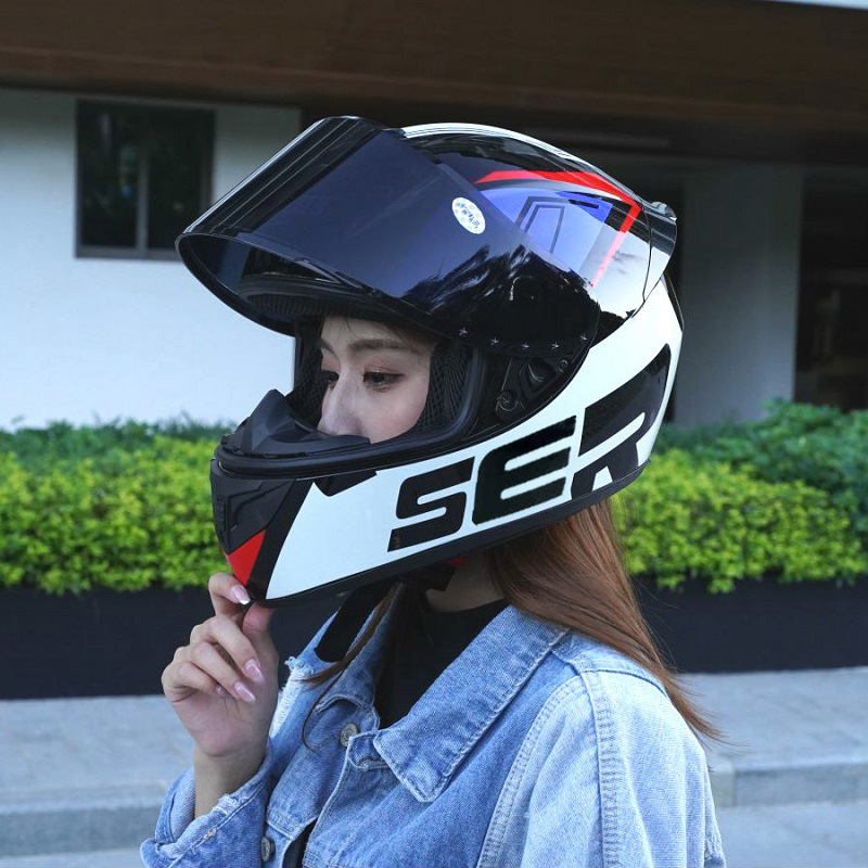 Motorcycle Helmet Open Face Visor Sunscreen Helmets Racing Off Road Motorbike Bike Cycling Helmets for Children, Men and Women