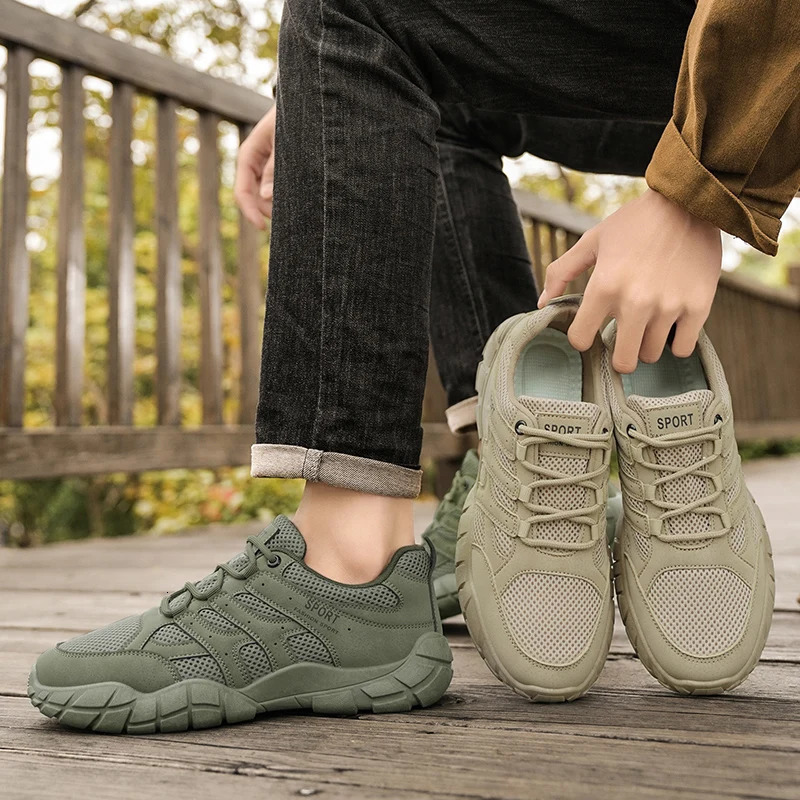 Running Shoes Mens Comfortable Thick Soled Shoes Lace Up Vulcanized Shoes Green Casual Sports Zapatillas Di Marca 251017