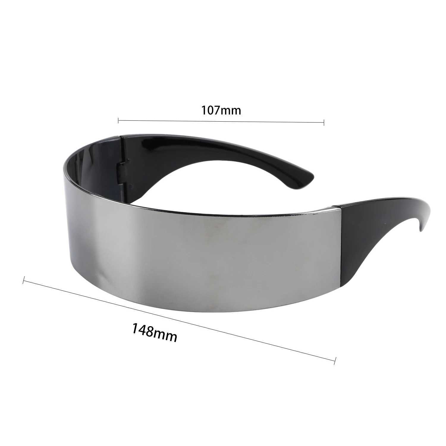 KLASSNUM Futuristic Narrow Cyclops Visor Sunglasses Women Men Laser Eyeglasses UV400 Mirrored Lens Costume Party Eyewear Glasses J251114
