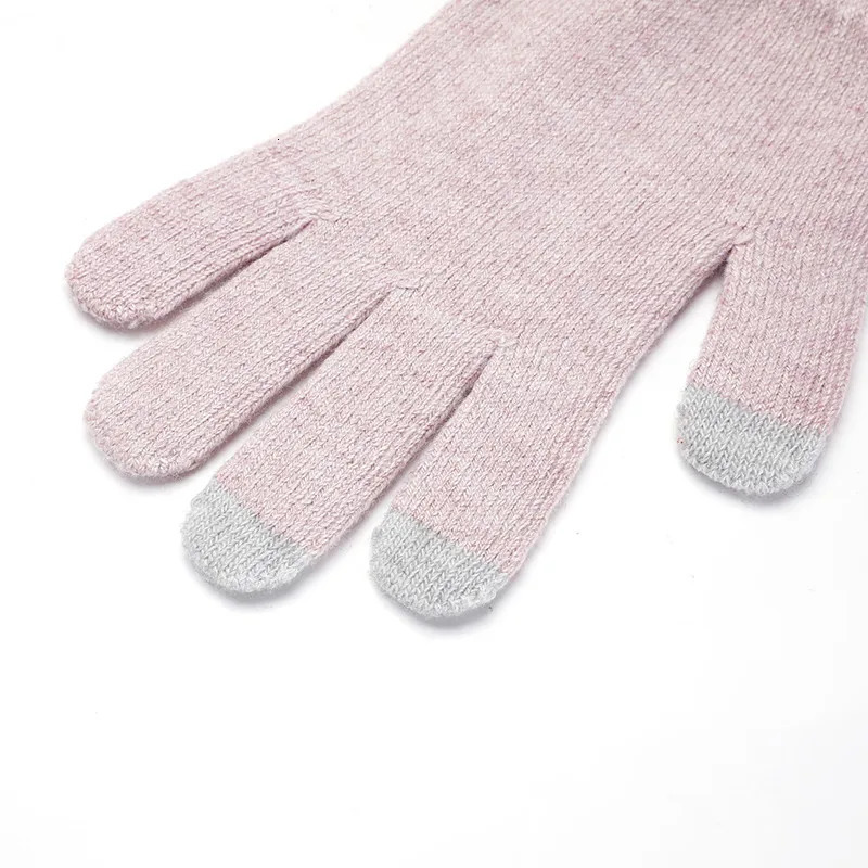 Women Winter Wool Touchscreen Gloves Knitting Warm Telefingers Gloves Outdoor Gloves Warm Female Lovely Driver Sport Gloves 251020