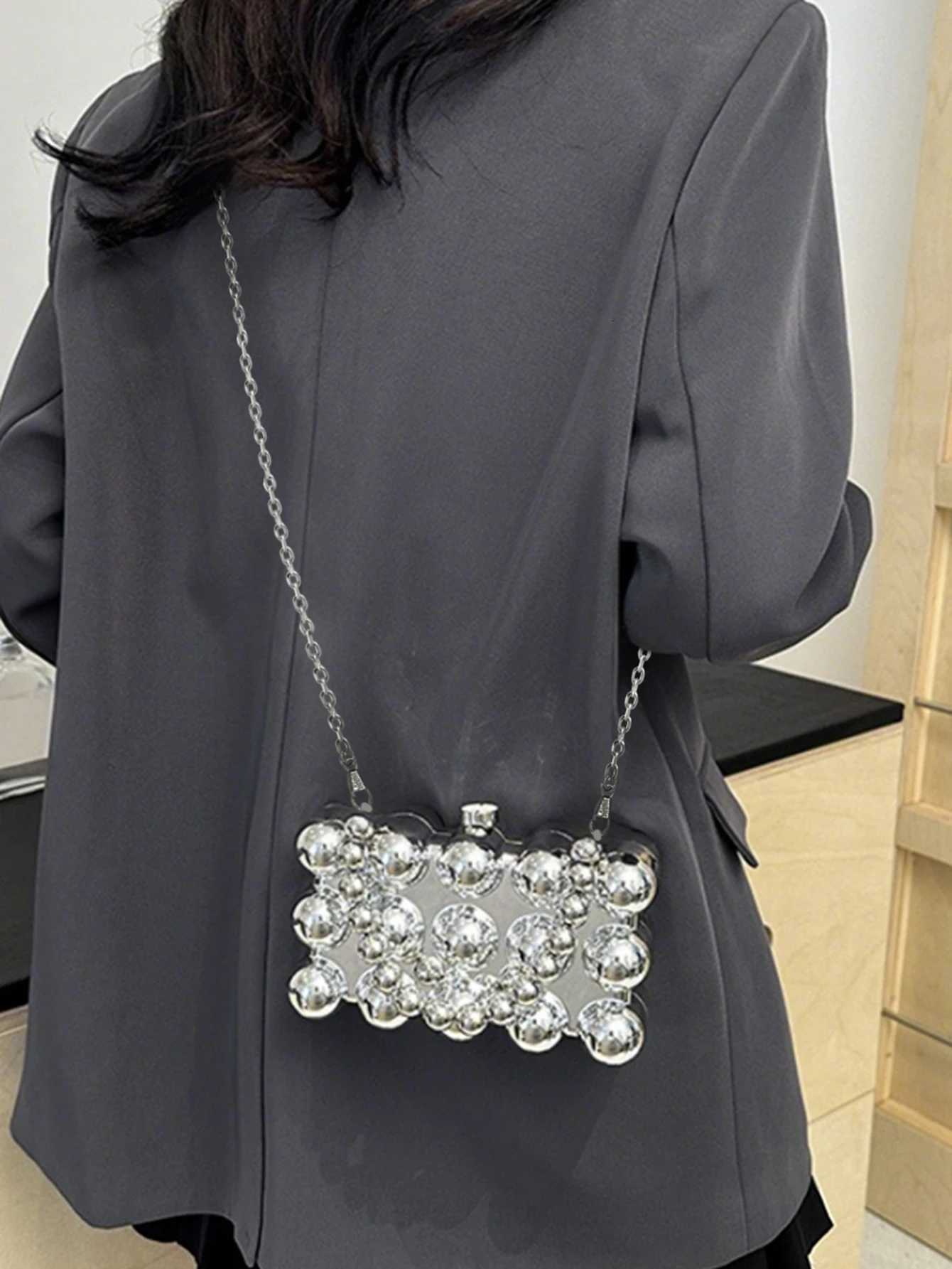 Gold Evening Clutch Bag Fashion Designer Bag Square Crossbody Bag Acrylic Women Wedding Party Handbag Shoulder Bag H251020