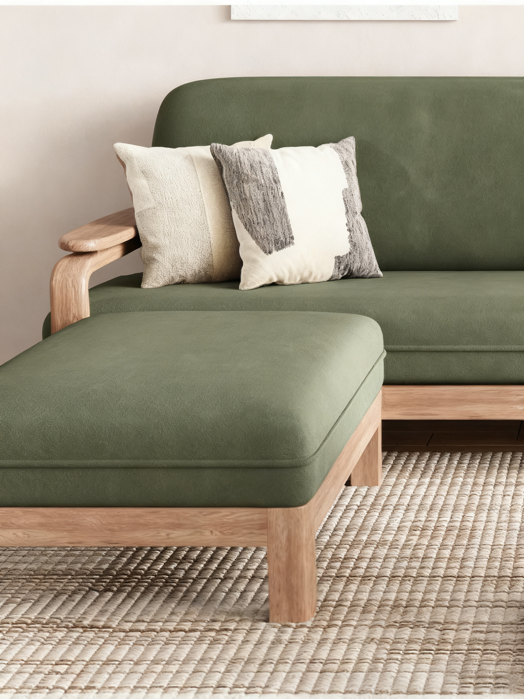 Elegant Furniture: High-Quality Wood-Built Living Room Settee