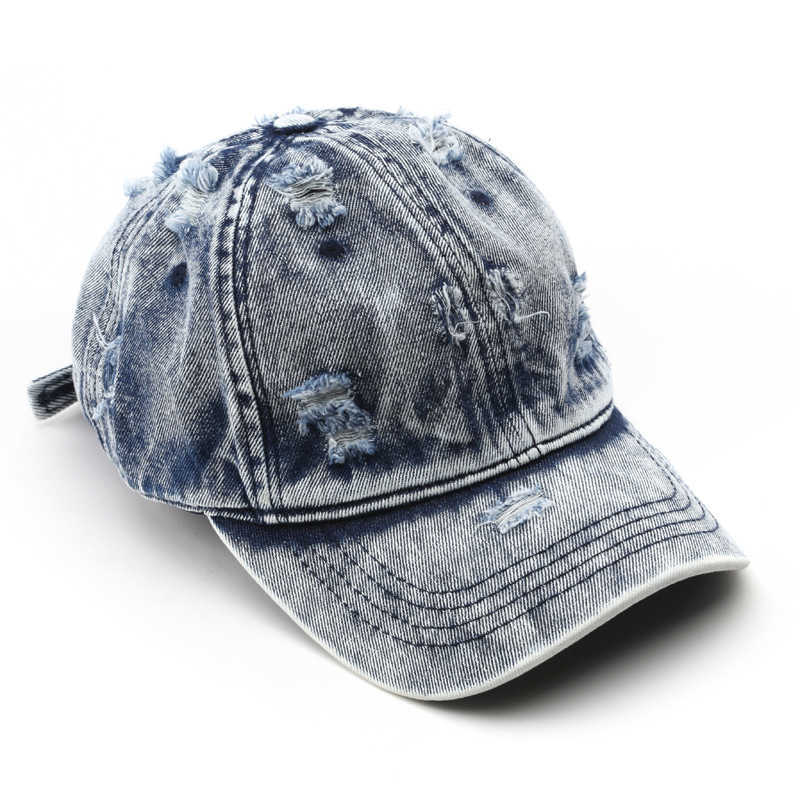 Womens Washed and Worn Hat White Solid Color Smooth Plate Cowboy Baseball Cap Outdoor Sports Mens Sun Hat Duck Tongue Hat H251020