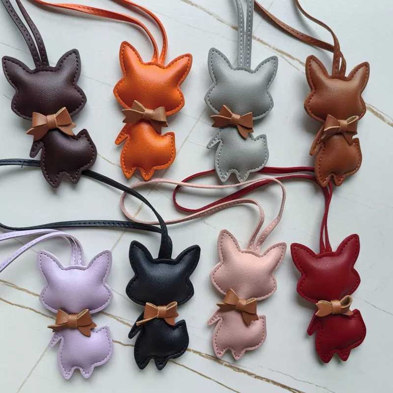 Mini Bear Keychain PU Leather Animals Keyring Hanging Ornament Backpack Handbag Charm Gift For Men Women Korean Bag Charms Y2k W251021