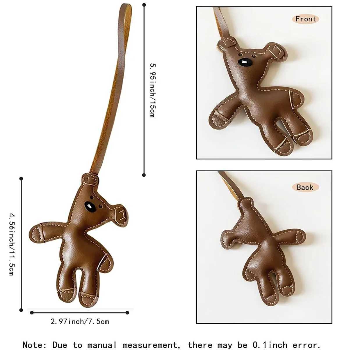 Brown Bear Bag Charm Cute Bear Charm for Purse Handbags Bag Accessories Car Charms PU Teddy Bears Key Charms J251121