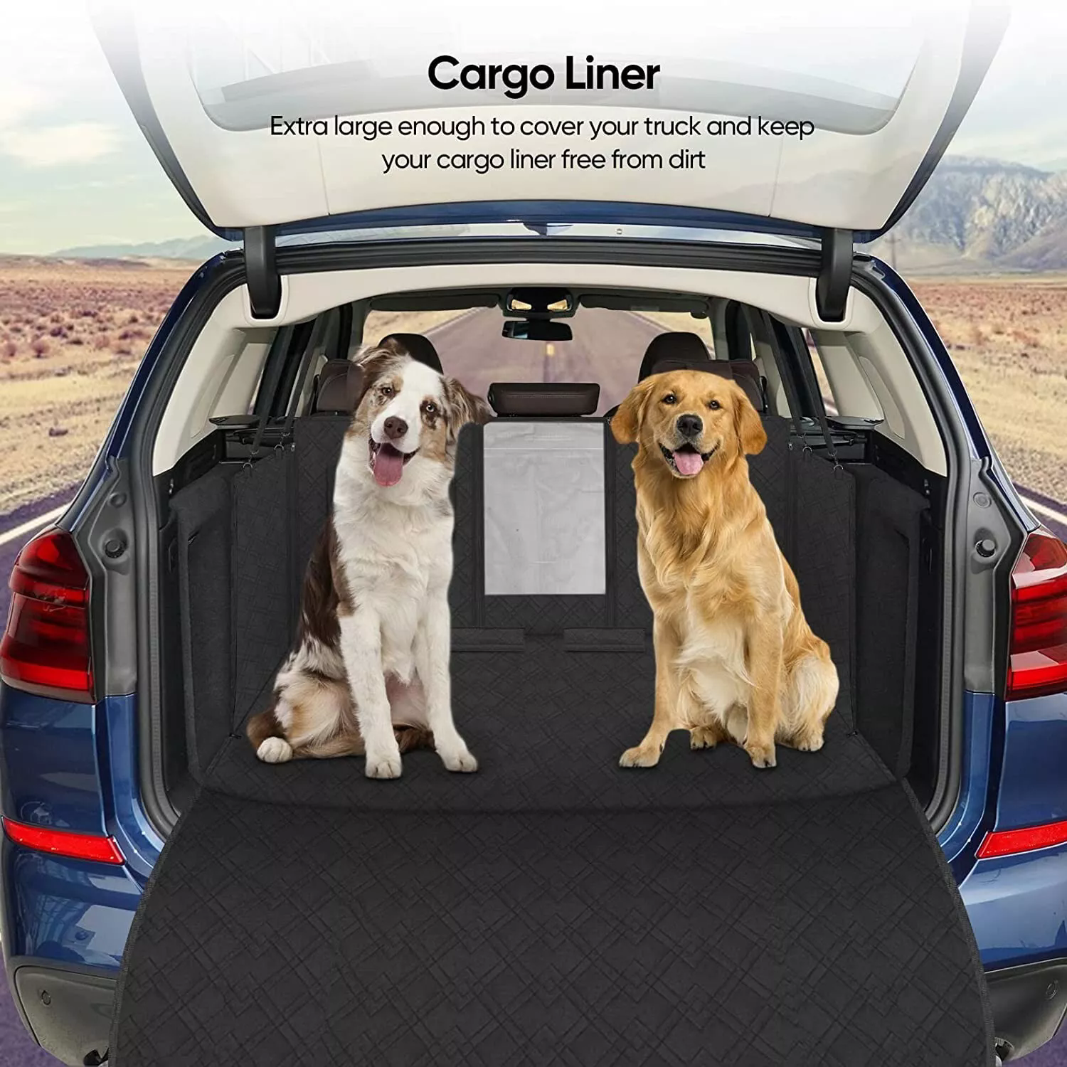 Dog Car Seat Cover Seat Extender Dog Hammock Backseat Heavy Duty Nonslip Durable Safety Waterproof Pet Mat Back Seat Covers for Cars Trucks and SUVs