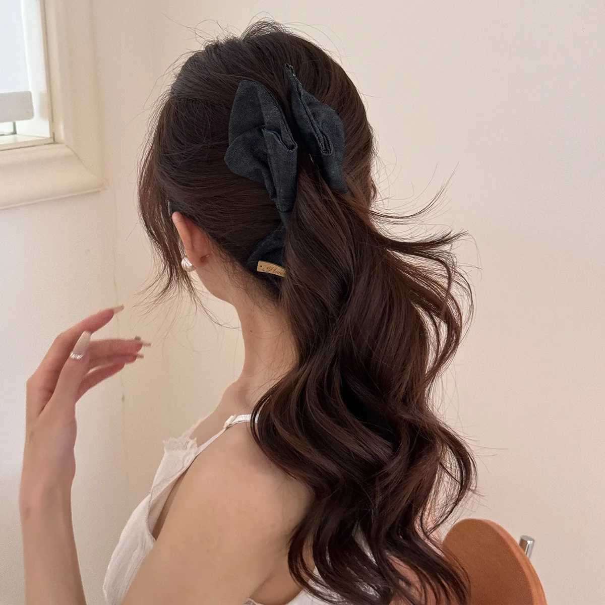 Korean hair accessories banana clip bow 2025 high ponytail new pin for women girl large leading fashion trendy popular catchesW254021