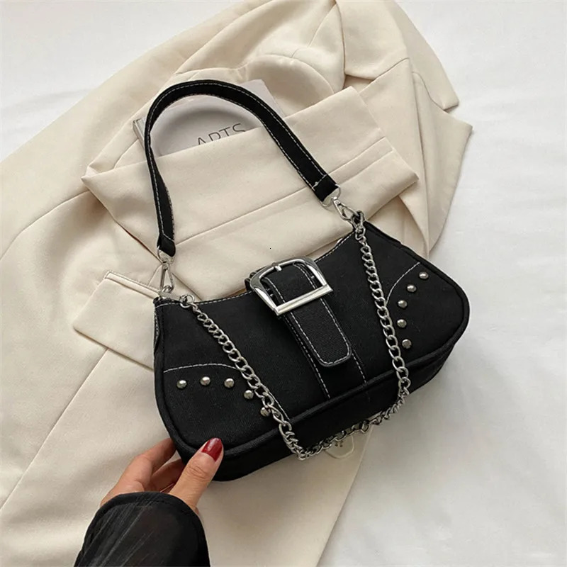 Simple Retro Underarm Bag Fashionable Trend Casual Shoulder Bag Canvas Casual Texture Crossbody Bag for Women 251015