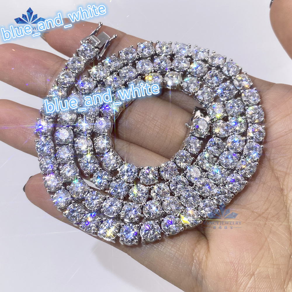 Factory Wholesale 925 Silver Tennis Set 2mm 3mm 4mm 5mm 65mm Moissanite Daily Wear Bracelet Necklace GRA Certificate for Gifts