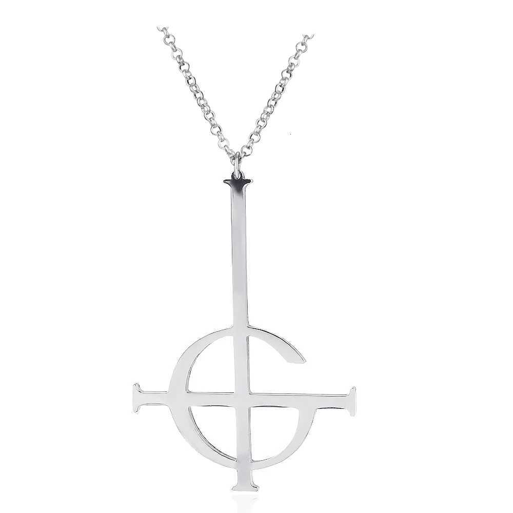 Mysterious Cross Destinys Gate Key Pendant Necklace Punk Cross Ghoul Chain Band Jewelry GiftXJ251018