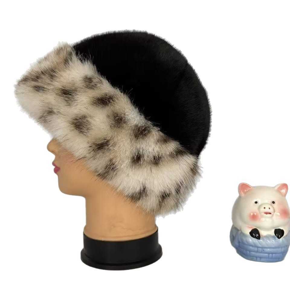 Winter Plush Fisherman Hat Warm Ear Protection Bucket Hat Hat Slimming Coldproof Hat for Women H251020