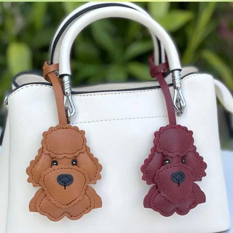 PU Leather Animals Key Ring Classic Cute Puppy Teddy Dog Bag Pendant Key Chain Fashion Handbag Decoration Accessories W251021