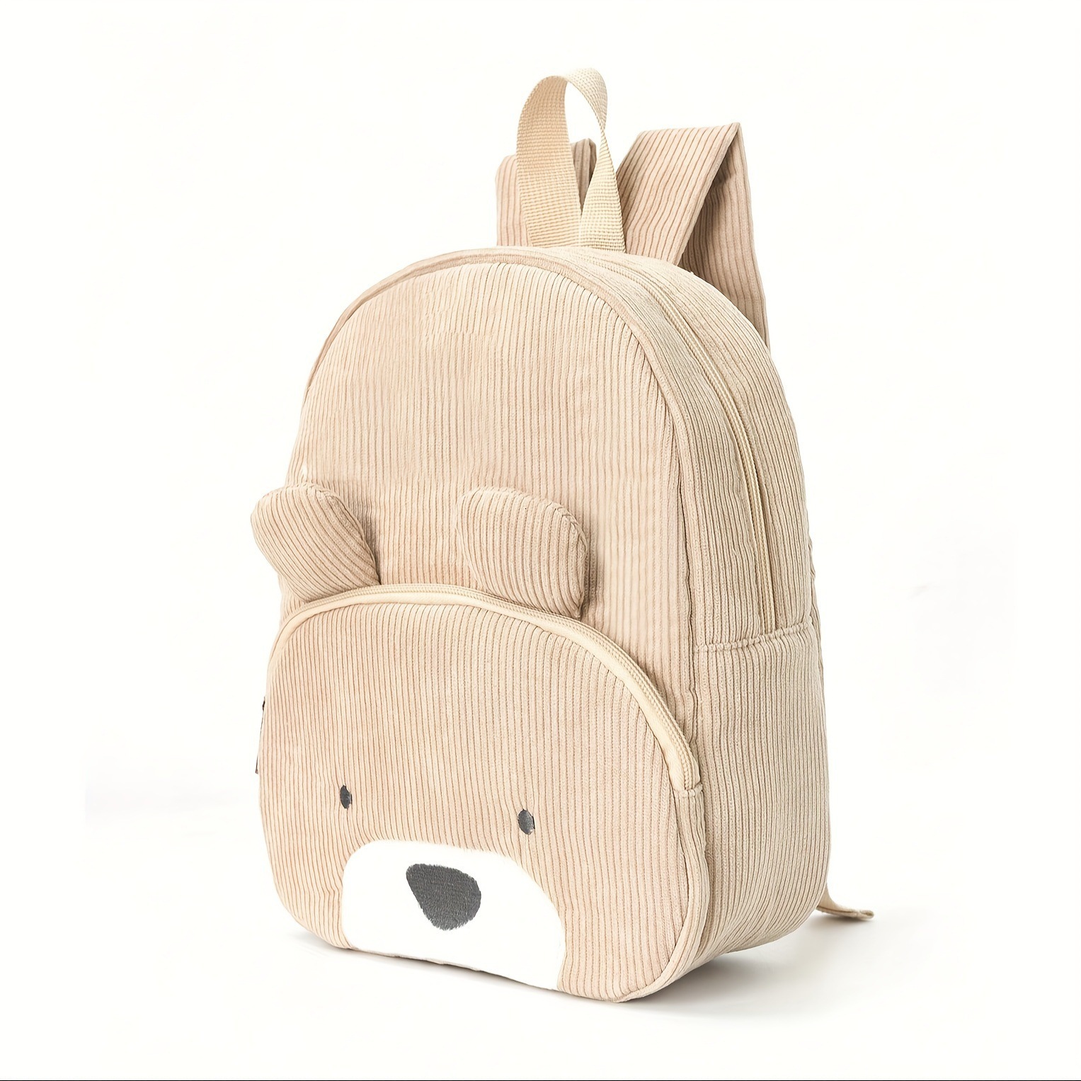 Hot selling fashion designer cute little bear corduroy elementary school backpack fashionable casual cartoon plush bag
