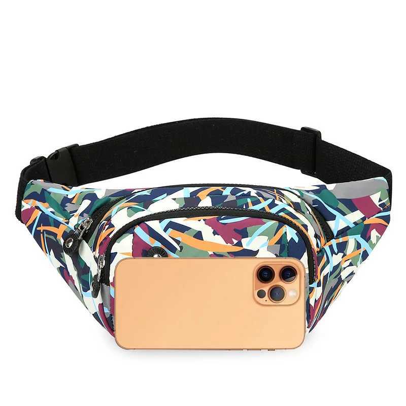 Colorful printing large capacity crossbody chest bag light mobile phone change collection cashier purse ladies Fanny pack Z251021
